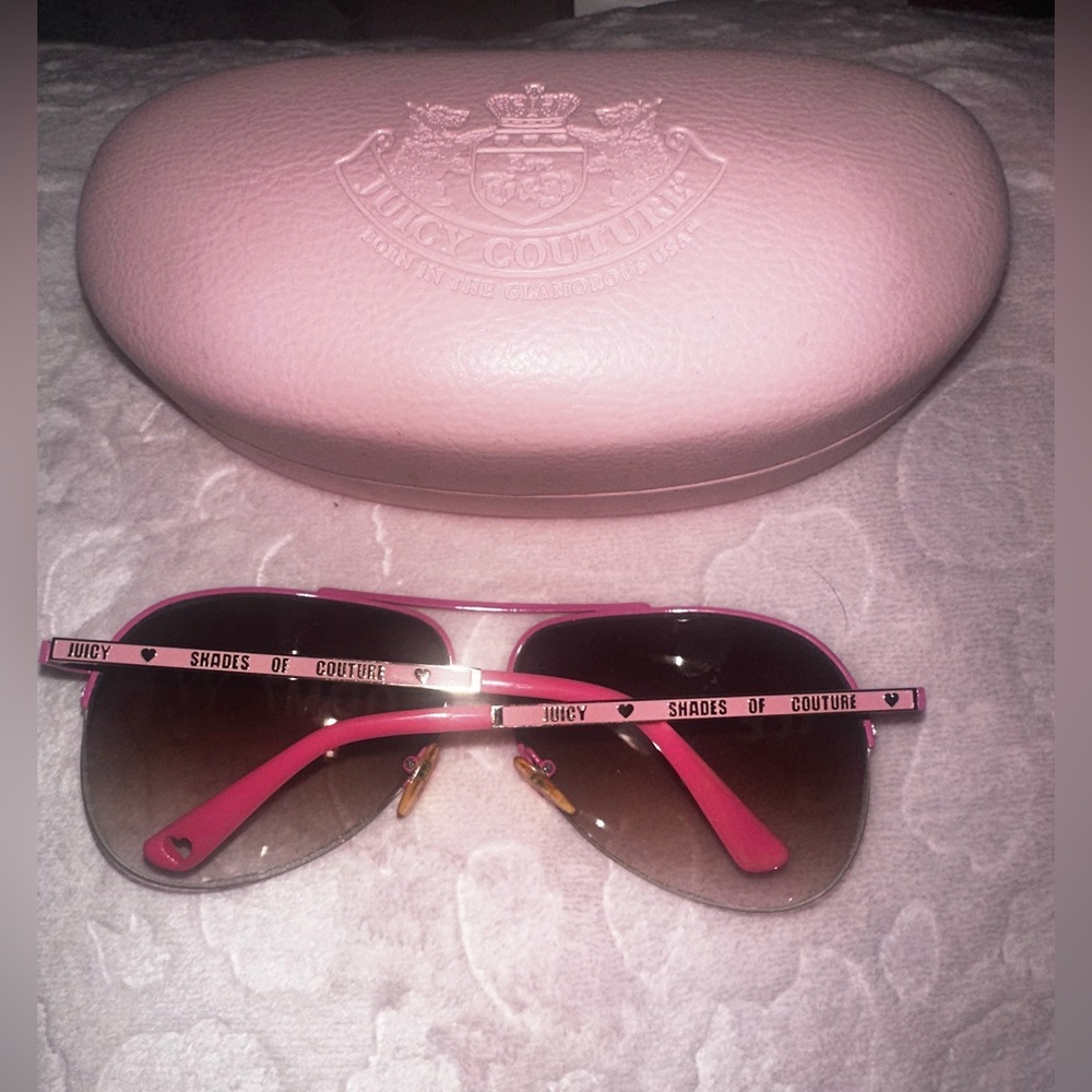 Juicy Couture vintage pink sunglasses with case